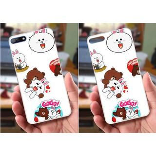 Ốp lưng Huawei Y7 Pro (2018) (dẻo viền trắng trong) - Hình Cartoon