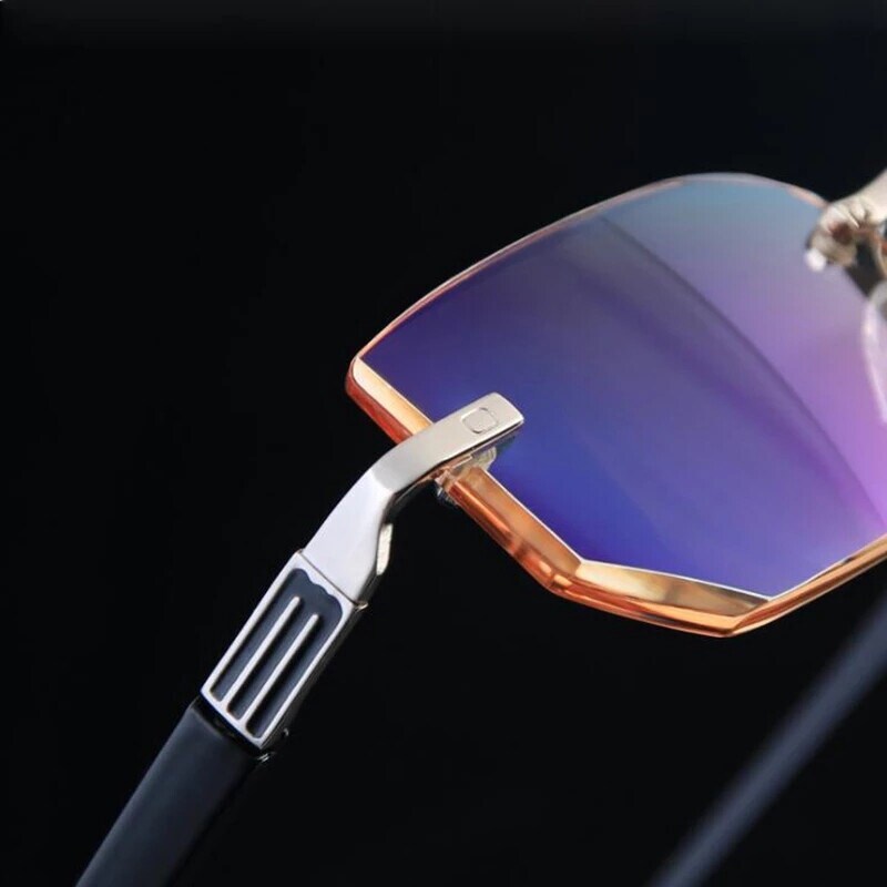 Kính Đọc Sách Không Gọng Chống Ánh Sáng Xanh + 1.0 Đến + 4.0 Độ