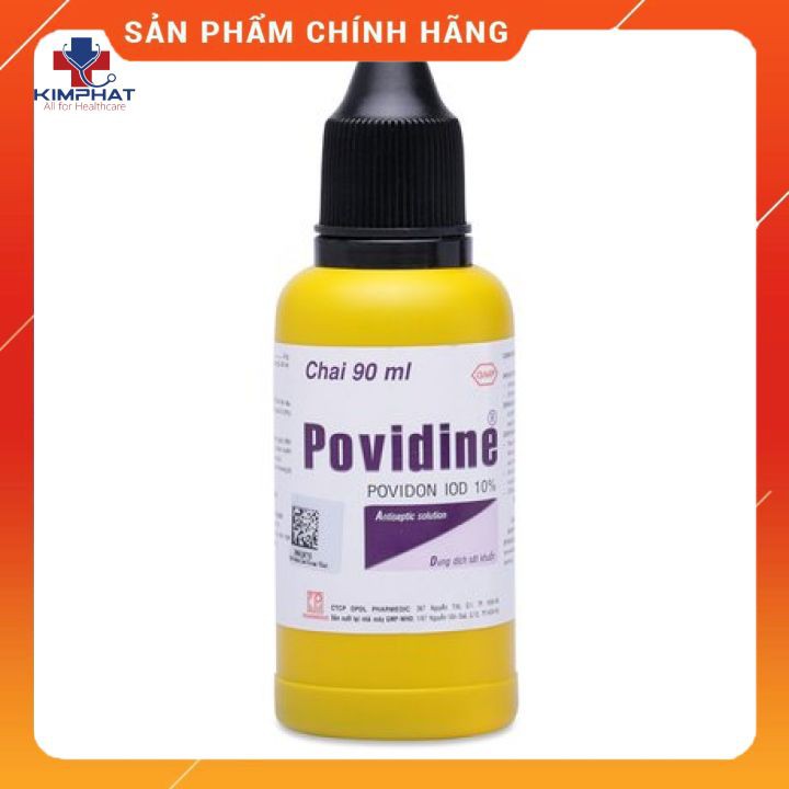 Dung dịch sát khuẩn Povidine 10%  Sát trùng da, vết thương, tẩy rửa dụng cụ y tế.
