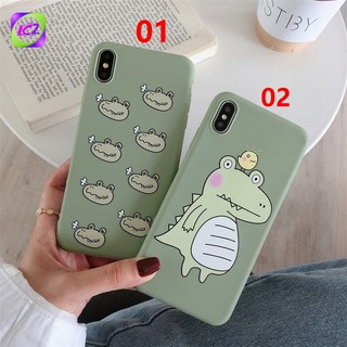 Ốp điện thoại mềm in hình chú cá sấu dễ thương cho iPhone 6 6s 6+ 6s+ 7 7+ 8 8+ X Xs Xr Xs Max