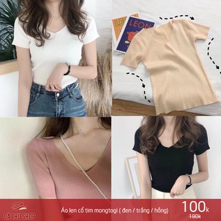 Áo len cổ v