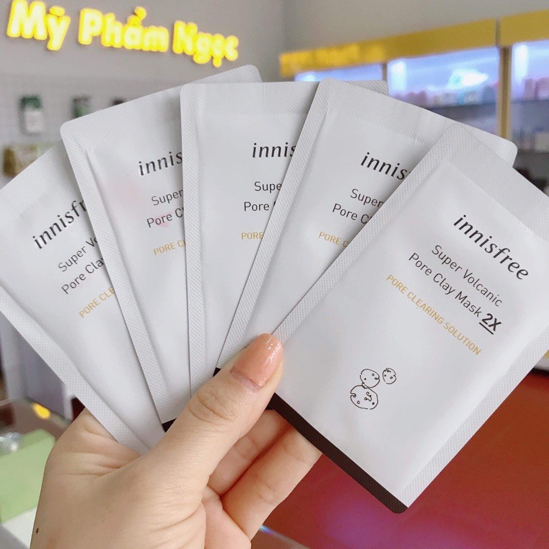 [New 2019] Gói Sample Mặt nạ đất sét Innisfree Super Volcanic Pore Clay Mask 2X