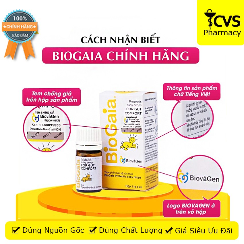 BioGaia Protectis – Men Vi Sinh hỗ trợ giảm các chứng rối loạn tiêu hóa (Lọ 5ml)