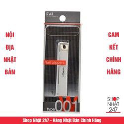 Bấm móng tay thân nhựa KAI (màu trắng, cỡ trung) - Nội địa Nhật Bản