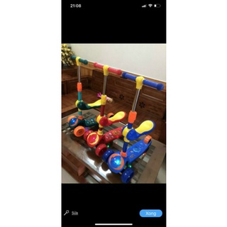 (Mã NSF02P130 giảm 30K) XE TRƯỢT SCOTTER KIÊM XE CHÒI CHÂN PHÁT NHẠC CÓ GHẾ NGỒI CHO BÉ