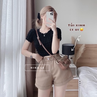 Áo xốp ô mềm dáng croptop (kèm ảnh thật,video)