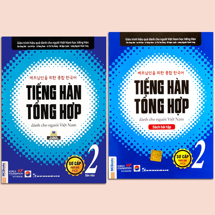 Sách - Combo Tiếng Hàn Tổng Hợp Dành Cho Người Việt Nam - Sơ Cấp 2 Phiên Bản Mới (4 Màu) + Bài Tập (Combo, lẻ tùy chọn)