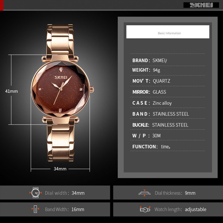 Đồng hồ nữ SKMEI chính hãng thời trang cao cấp mặt 3D lung linh trẻ trung chống nước chống xước SMW02  -SHOP NGỌC HUYỀN | BigBuy360 - bigbuy360.vn