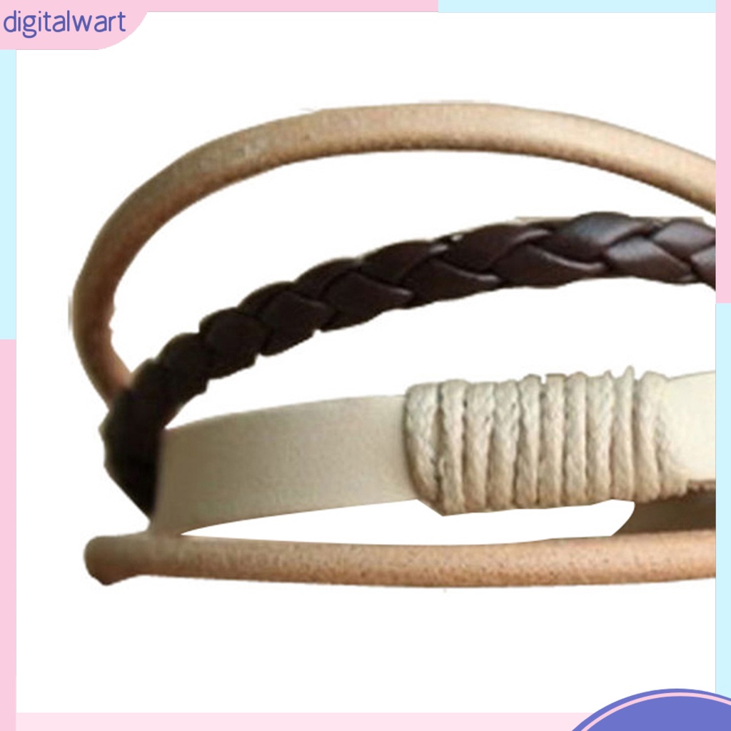 Vòng tay giả da thời trang theo phong cách vintage cho nam/nữ