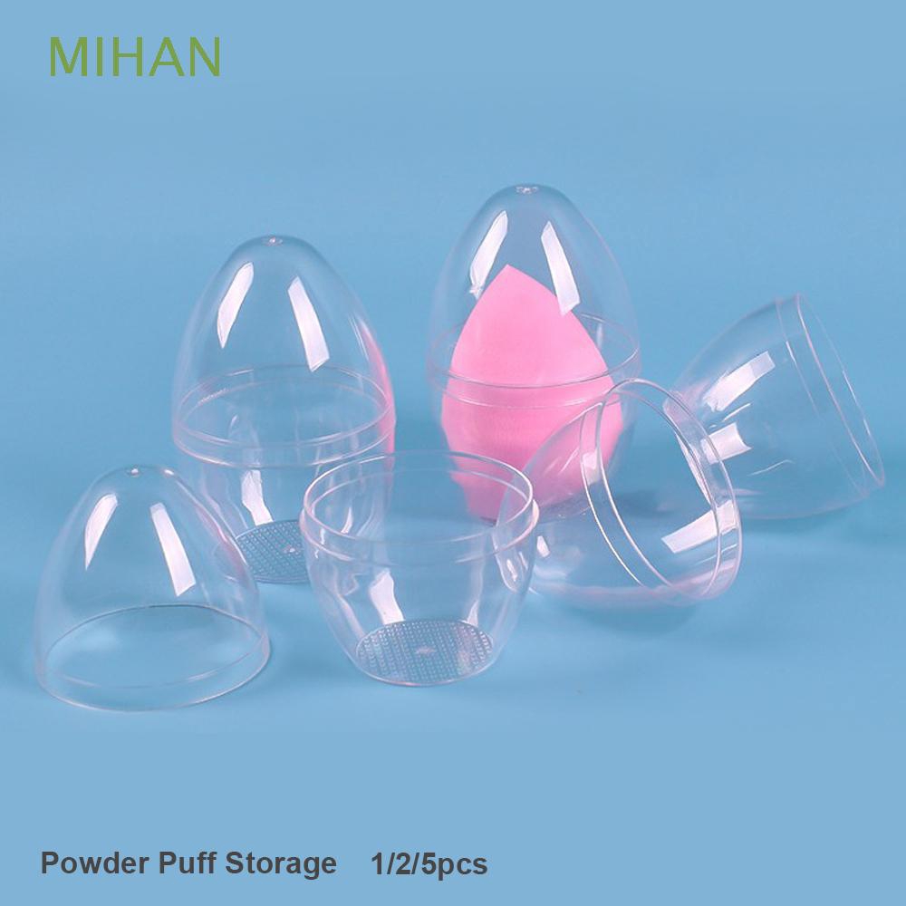 Bộ 1/2/5 hộp nhựa đựng bọt xốp trang điểm tiện dụng