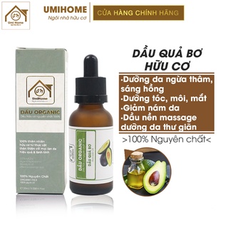 Dầu Quả Bơ dưỡng ẩm da hữu cơ UMIHOME nguyên chất | Avocado oil 100% Organic 10ML