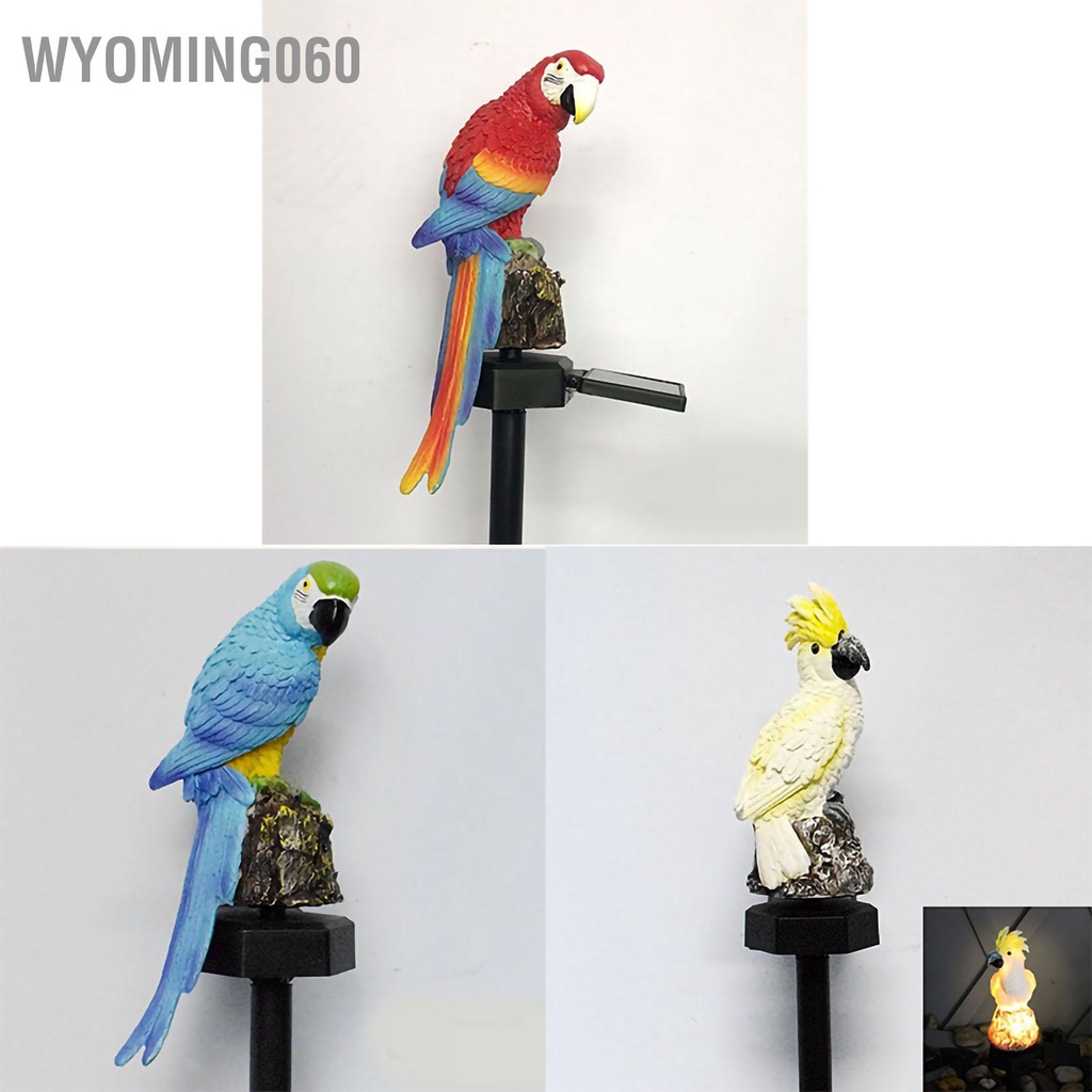 Wyoming060 Mặt đất Chèn Cảnh quan Ánh sáng nhựa Hình dạng con vẹt Vườn ngoài trời Đèn cảnh trang trí Không thấm nước