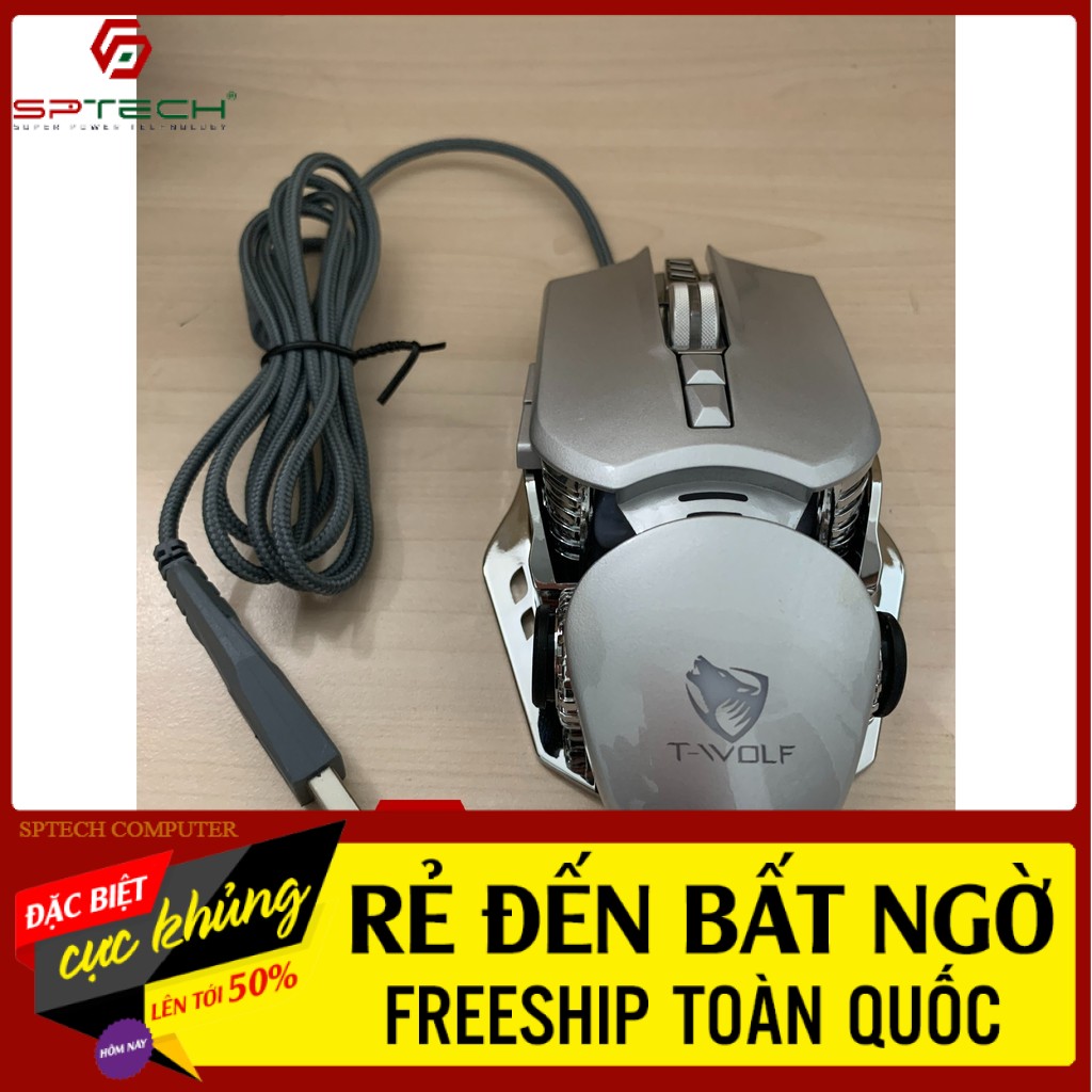 Chuột Có Dây 💎𝓕𝓡𝓔𝓔𝓢𝓗𝓘𝓟💎 Mouse T-WOLF G530 Dành Cho Game Thủ (BH 12 Tháng) SPTECH COMPUTER