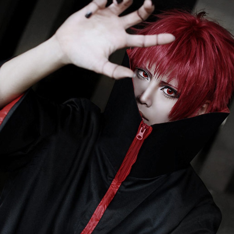 Áo Choàng Dài Hóa Trang Nhân Vật Anime Uchiha Itachi Kèm Băng Đô Cho Người Hâm Mộ