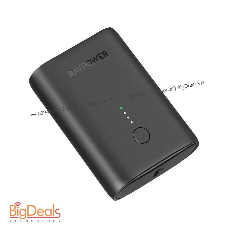 Sạc dự phòng siêu nhỏ RAVPOWER RP-PB206 10000mAh 18W | BigDeals VN