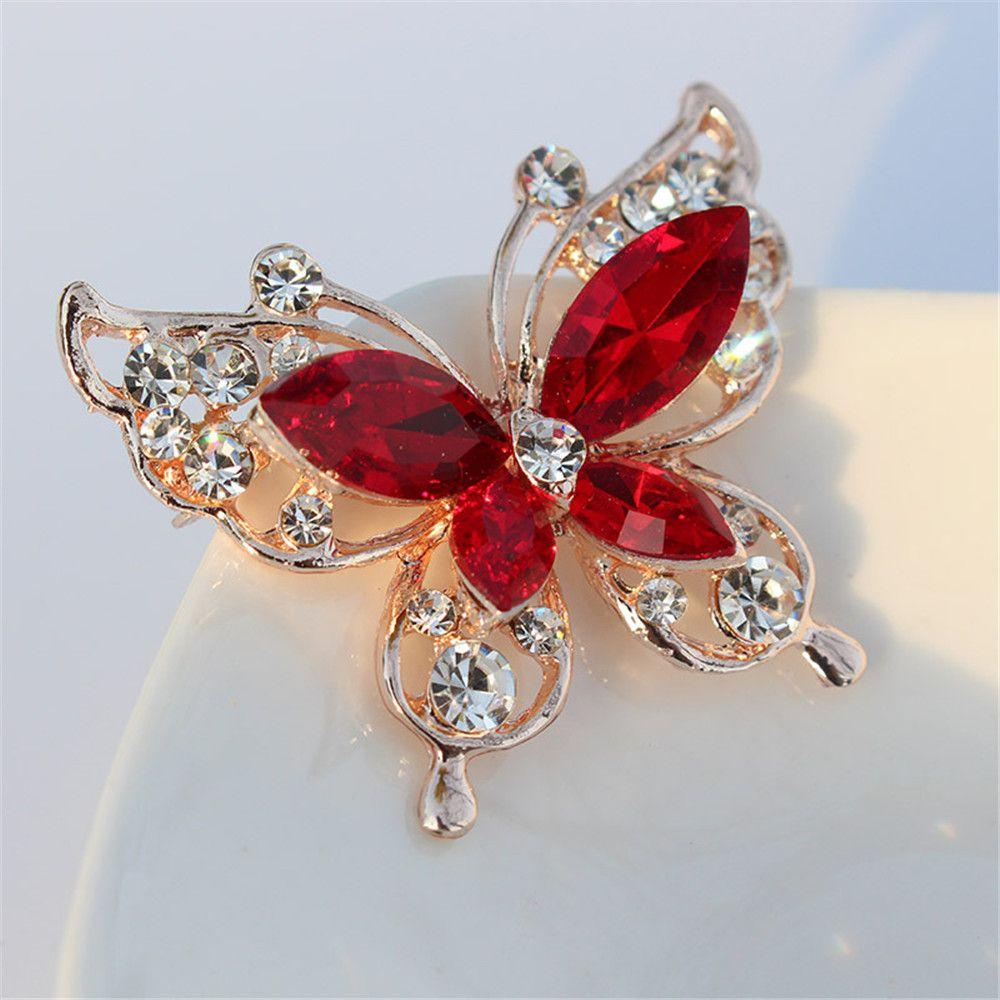 ROWANS Cài Áo Hình Bướm Đính Đá Thời Trang