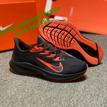 Giày Nike Air Zoom Winflo 7 Men's Running CJ0302-001 Black/Orange  [Chính Hãng - FullBox] Giaychat79store