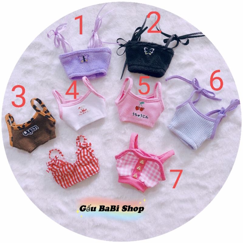 Áo croptop cho búp bê size 1/6 blythe, babies, xinji, baboliy, aninator