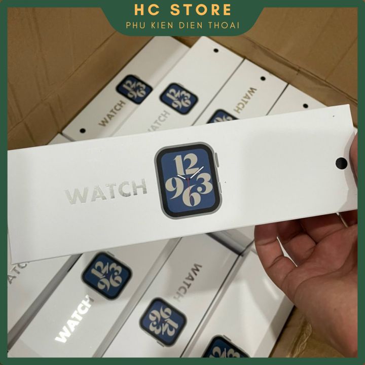 Đồng hồ thông minh Watch Series 6 Logo Táo, Tràn viền,  Nghe Gọi, Sạc không dây, Thay hình nền, Chơi game, Tiếng Việt