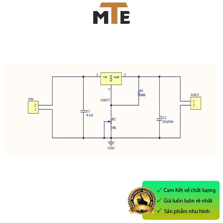 Mạch nguồn hạ áp LM317 - Module nguồn có điều chỉnh điện áp