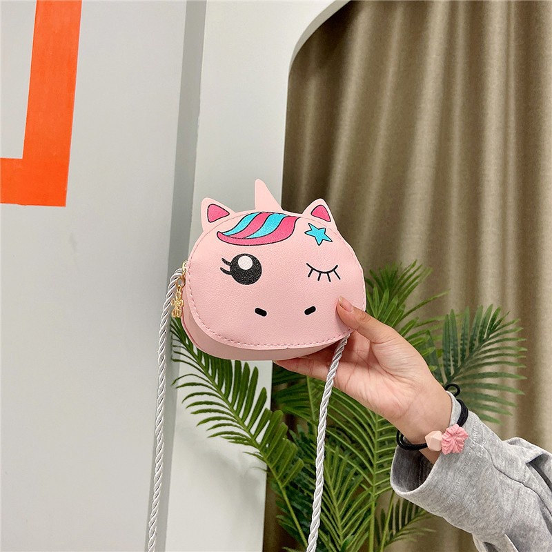 Túi Đeo Chéo Mini Họa Tiết Hoạt Hình Dễ Thương Cho Bé Gái
