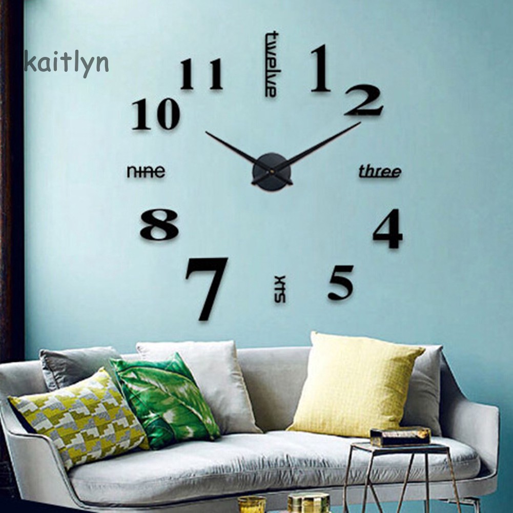 Đồng Hồ Dán Tường 3d Trang Trí Nhà Cửa