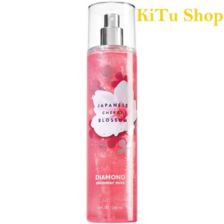 «Mẫu Thử» 🎈 Xịt Thơm Có Nhũ Bath & Body Works Fine Fragrance Mist Hương - JAPANESE CHERRY BLOSSOM DIAMOND SHIMMER MIST❃