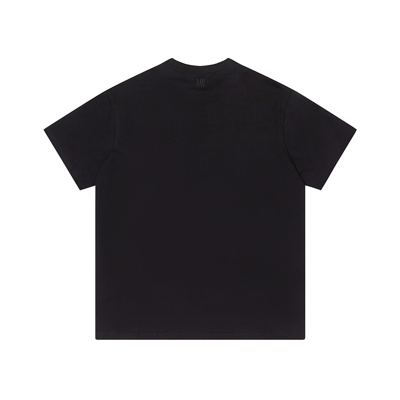 ❤❀  ❤ Áo Thun Cotton Tay Ngắn Dáng Rộng Thêu Hình Trái Tim Thời Trang Cho Nam Và Nữ