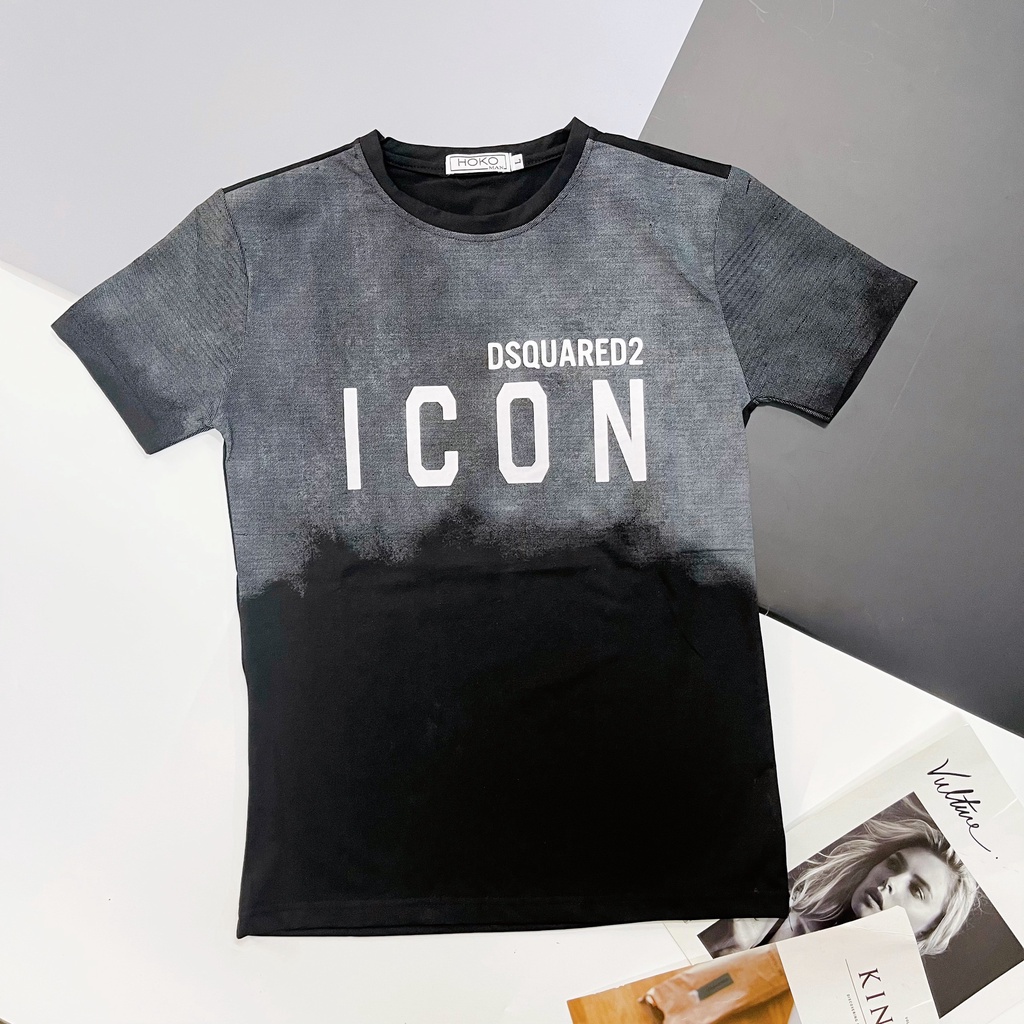 Áo thun nam ngắn tay cổ tròn in chữ loang cao cấp vải cotton co giãn vải mặc mát kiểu dáng hiện đại VBSHOP0111