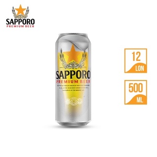 Thùng 12 lon bia Sapporo Premium (500ml/lon)
