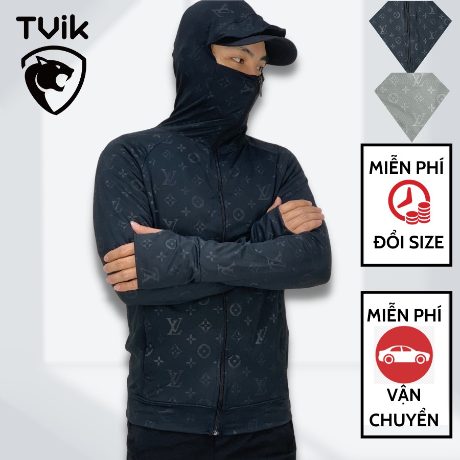 Áo chống nắng dập vân họa tiết LV cao cấp thông hơi thoáng khí TVIK - TV23