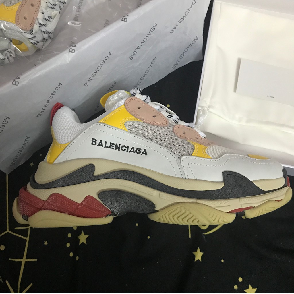 balenciaga triple s white ecru black