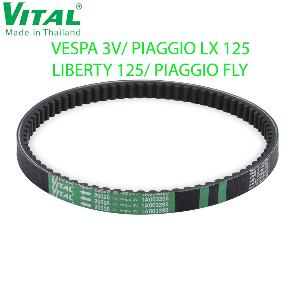 Dây Curoa VESPA 3V, Piaggio LX 125, Liberty 125, Piaggio FLY hiệu VITAL - Dây curoa VITAL chính hãng, hàng Thái