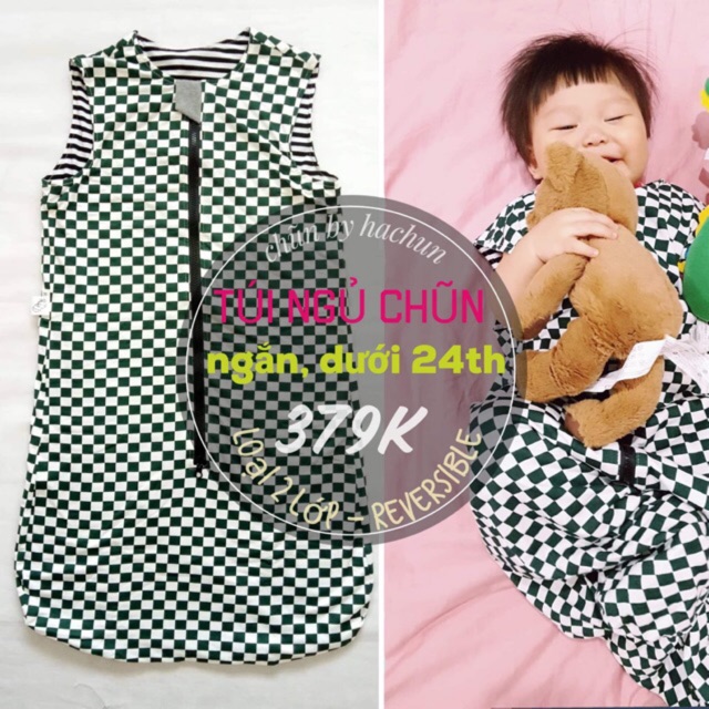 Túi ngủ thu đông 2 lớp chũn cocoon