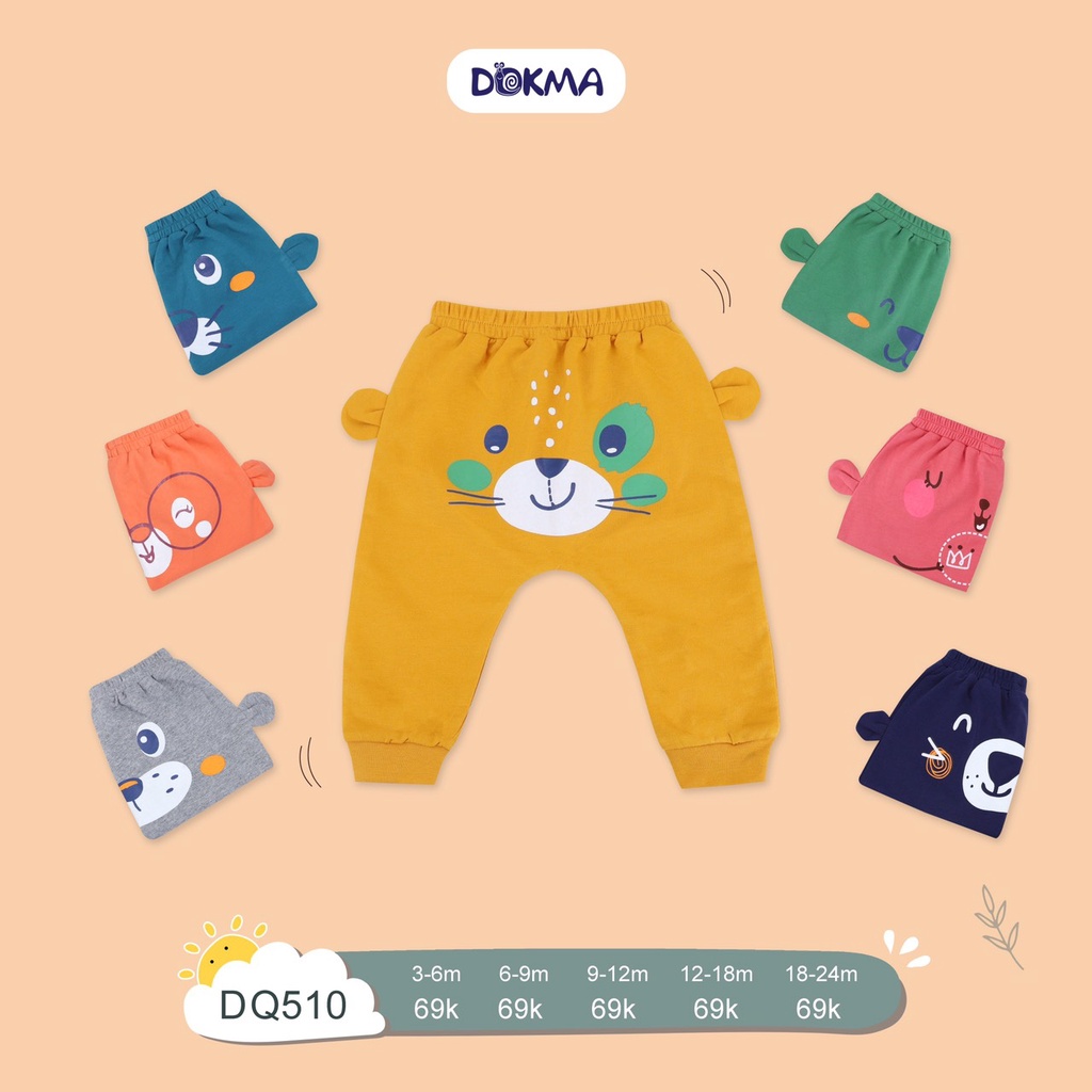 Quần dài bo ống bé trai Dokma DQ510 (Sz 3-24m)