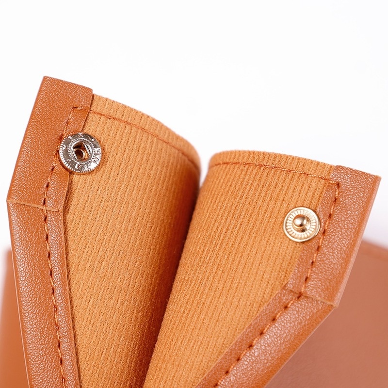 Hộp Đựng Khăn Giấy Bằng Da PU Đa Năng Hình Chữ V Phong Cách Bắc Âu Chống Thấm Nước Tiện Dụng