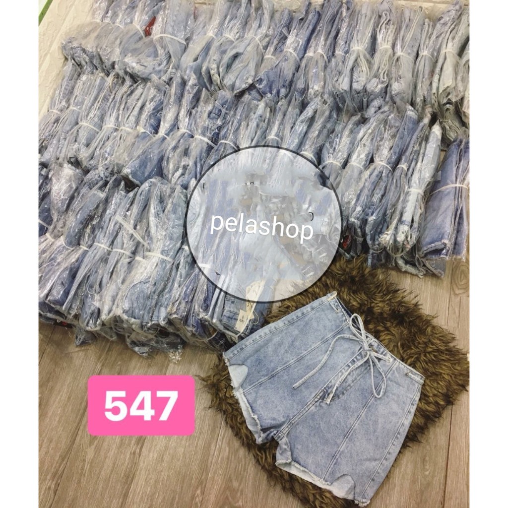 QUẦN SHORT JEAN NỮ CỘT NƠ XINH XẮN ( ĐẬM NHẠT 2MM2 )