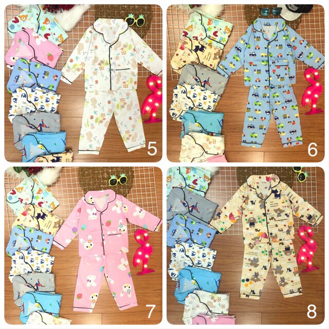 [16-28kg] Bộ pijama size Đại chất đẹp cho bé trai và bé gái