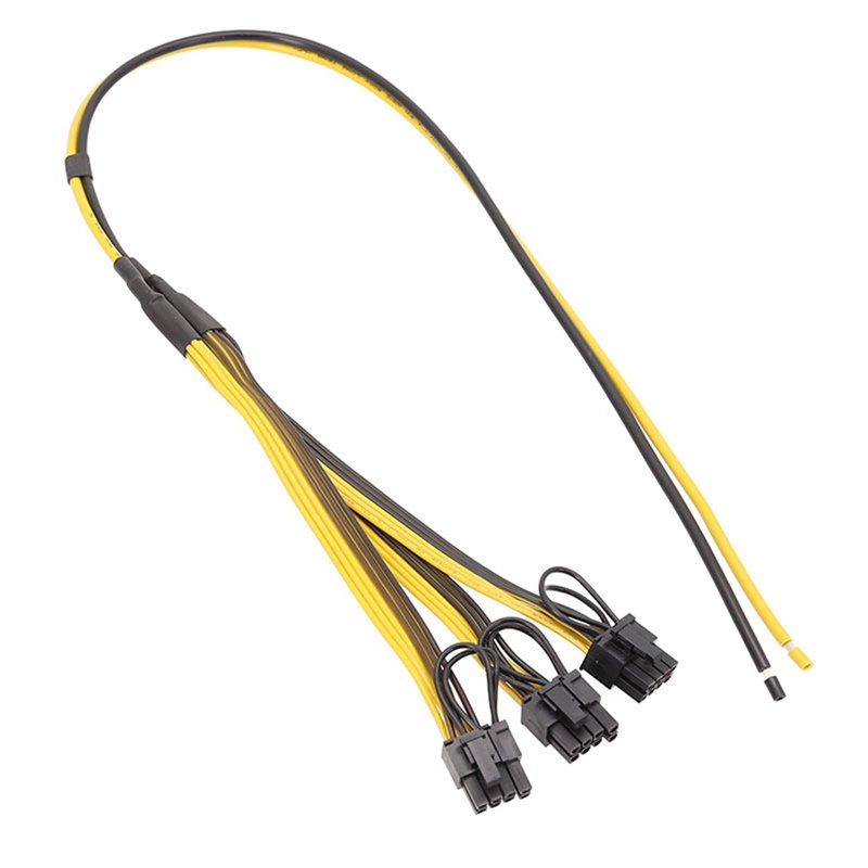 Bộ 5 Dây Cáp Nguồn 6 + 2 Pin 1 Sang 3 6pin + 2pin 12awg + 18awg Cho Miner Mining Btc | BigBuy360 - bigbuy360.vn