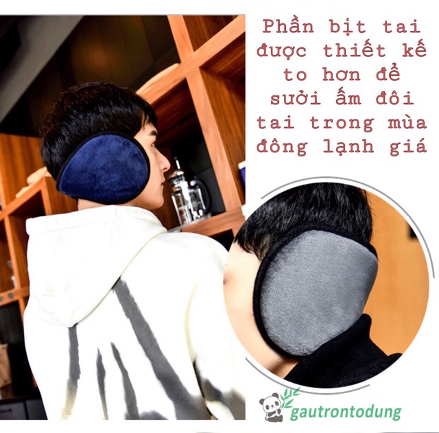 [Mã FAWINTER hoàn 15% xu đơn 99K] Bịt tai lót lông cừu giữ ấm mùa đông, Chụp tai chống lạnh đi xe máy cho nam và nữ | BigBuy360 - bigbuy360.vn
