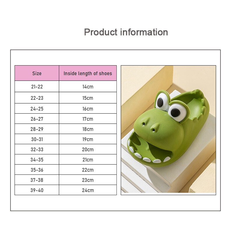 AMILA Dép Đi Trong Nhà Đế Dày Chống Trượt Họa Tiết Khủng Long Hoạt Hình Cho Bé bé trai và bé gái dép hoạt hình