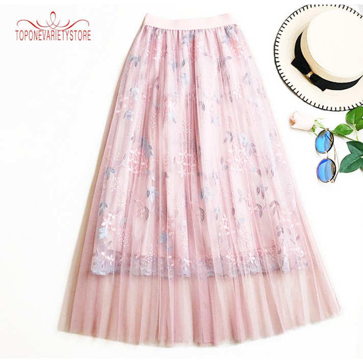 Chân váy dài maxi bút chì đi biển họa tiết hoa cho nữ