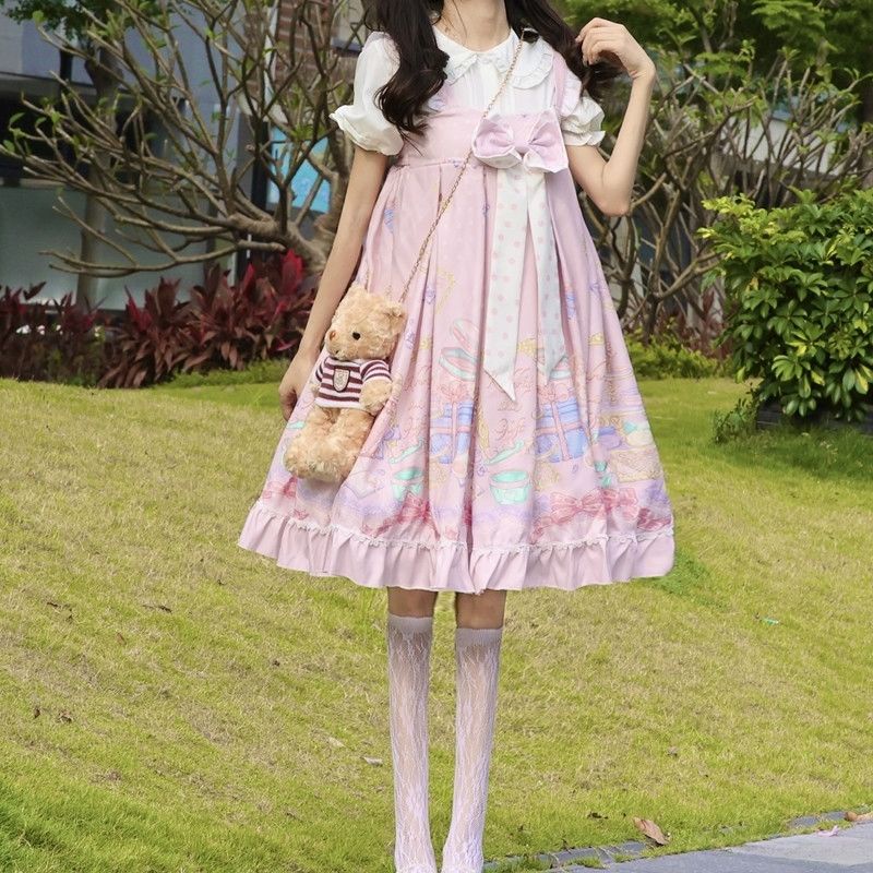 Đầm Lolita Hai Dây Xinh Xắn Dễ Thương Dành Cho Nữ