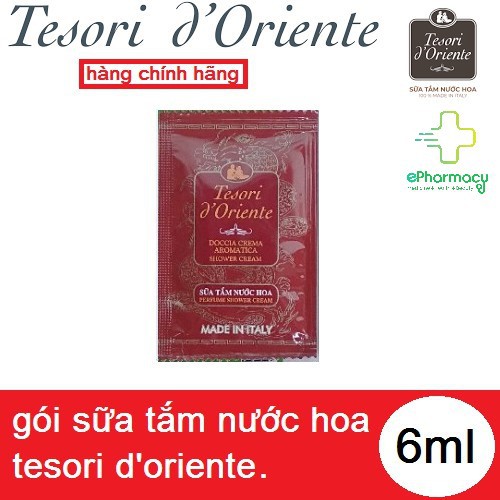 Sữa tắm nước hoa Tesori D'Oriente - Sữa tắm xích gói Tesori D'Oriente Italia 7ml - Hàng Chính Hãng