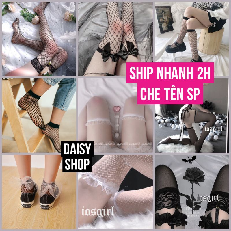 21 mẫu tất lolita sexy cá tính - vớ cosplay ren lưới trơn - ngang đùi qua gối bắp chân mắt cá | BigBuy360 - bigbuy360.vn