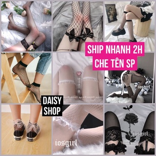 21 mẫu tất lolita sexy cá tính - vớ cosplay ren lưới trơn - ngang đùi qua gối bắp chân mắt cá