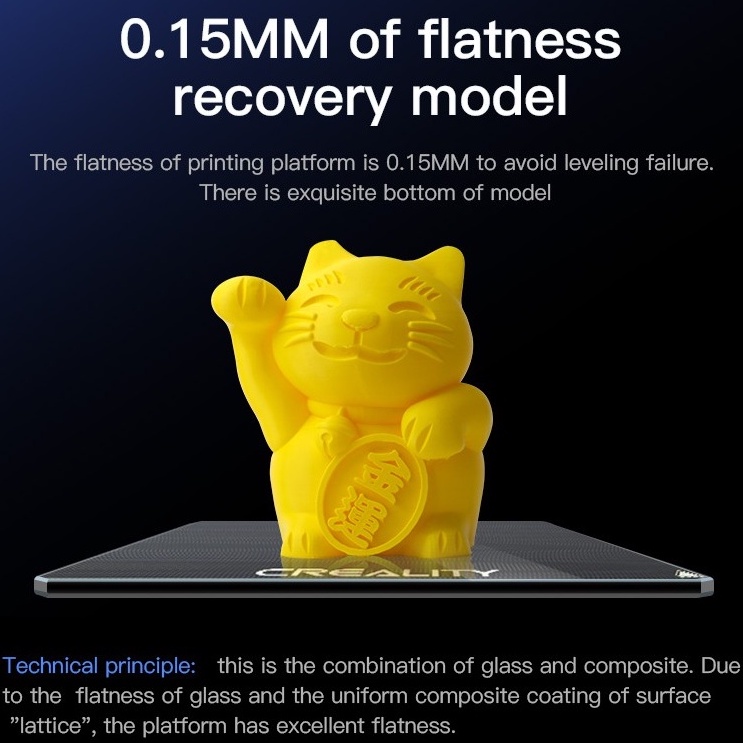 Tấm kính bàn in tinh thể Carbon Glass Plate size 310*320*4mm cho máy in 3d series CR-10 & Ender 3 Max...