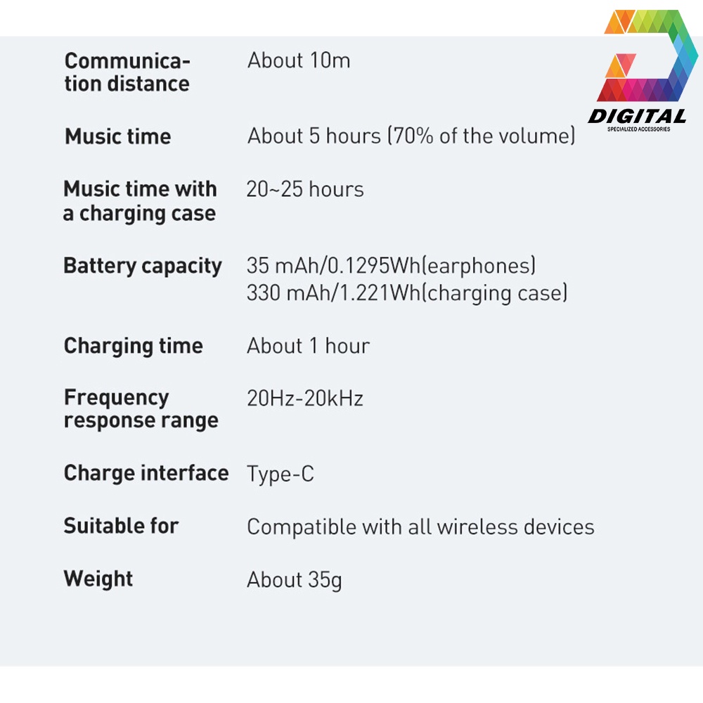 Tai Nghe Bluetooth Baseus Bowie E3 True Wireless Chính Hãng