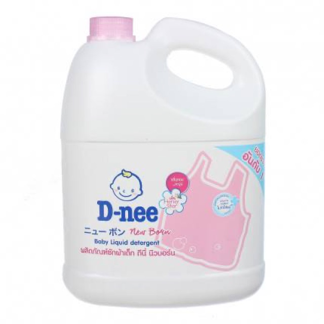 Nước GIẶT xả quần áo sơ sinh, trẻ em Dnee can 2.8l an toàn cho bé
