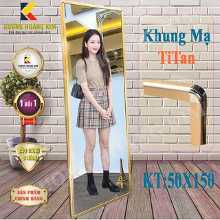 ( giá sỉ ) Gương Toàn Thân khung Hợp kim mạ titan kích thước 50x150 cm -mã HK-6001 guonghoangkim mirror